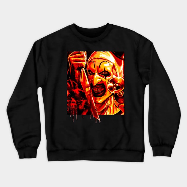 Art The Clown Crewneck Sweatshirt by QDRC.ART